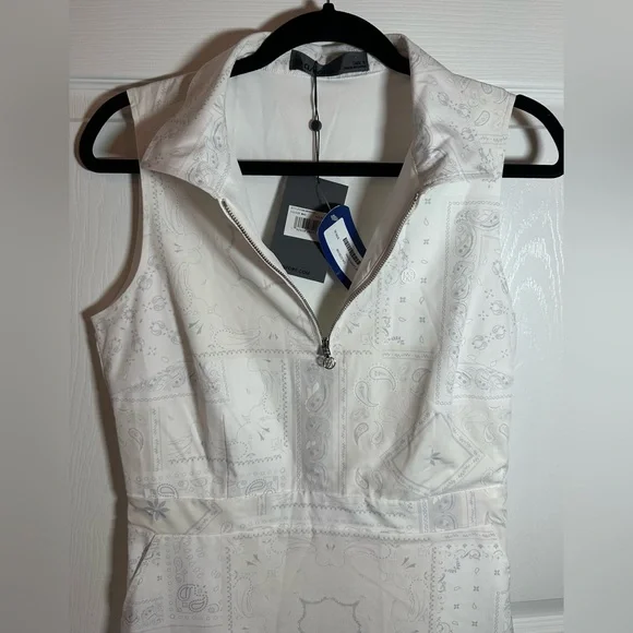 G/FORE Bandana Maverick Sleeveless Dress White Size 6 NWT - Picture 11 of 13